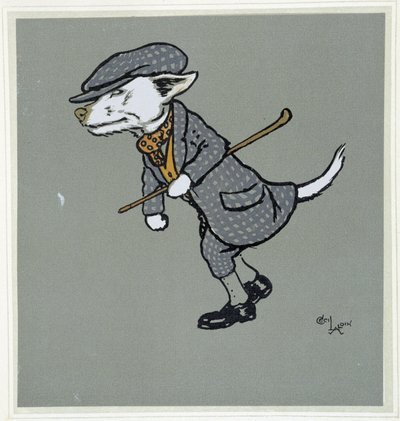Volpe bianca, gentiluomo - in "Merry Party", ill. di Cecil Aldin, ed. Hodder & Stoughton, Londra da Cecil Charles Windsor Aldin