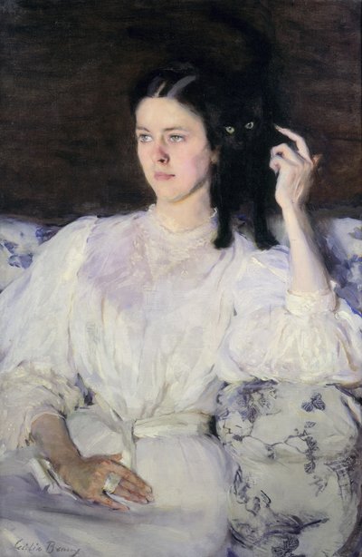 Sita e Sarita, o Giovane ragazza con un gatto, 1893-94 da Cecilia Beaux