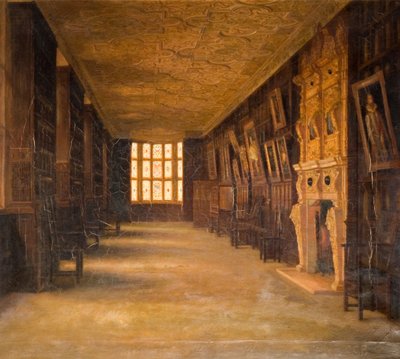 Vista della Long Gallery ad Aston Hall da Cecilia C Foster