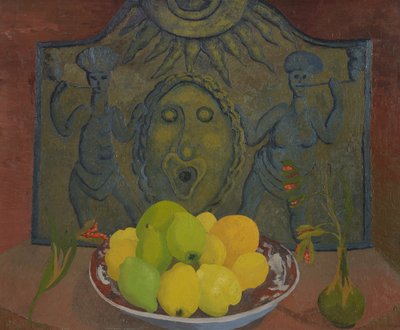 Natura morta davanti al fuoco di Sussex da Cedric Morris