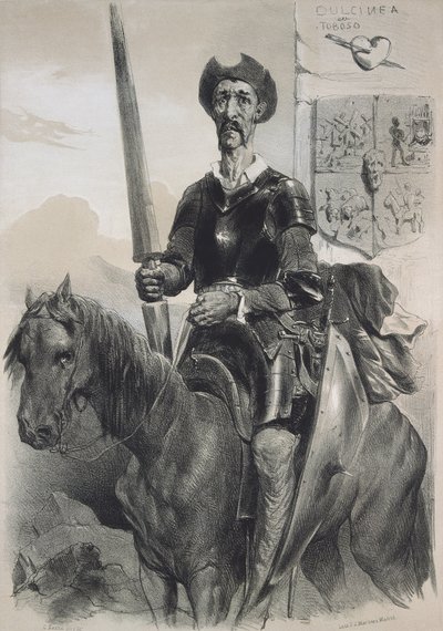 Don Chisciotte della Mancia. 1856 (litografia) da Celestin Francois Nanteuil