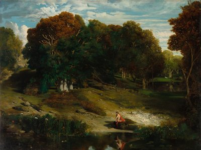 Nella foresta da Celestin Francois Nanteuil