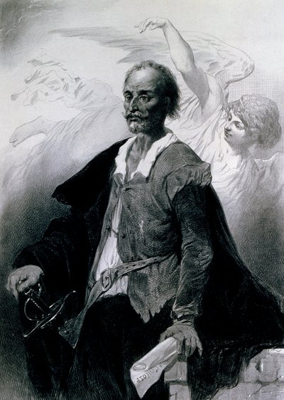 Ritratto di Miguel de Cervantes Saavedra da Celestin Francois Nanteuil