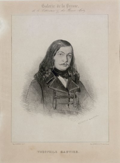 Ritratto del poeta Théophile Gautier da Celestin Francois Nanteuil