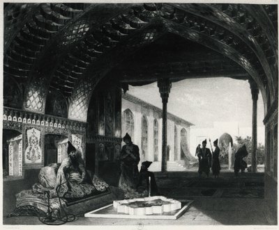 La Sala degli Specchi nel Palazzo del Sardar di Yerevan, di Celestin Francois Nanteuil (1813-1873), Armenia da Celestin Francois Nanteuil