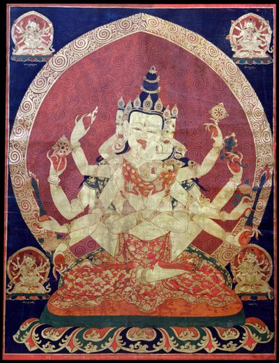Guhyasamaja Akshobhyavajra Thanka, XVII secolo da Central Asian Art.