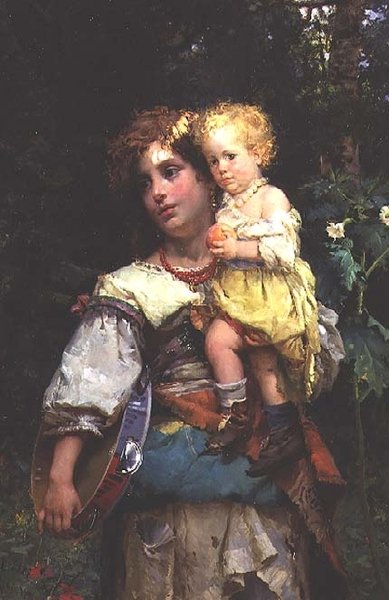 Donna e bambino da Cesare Auguste Detti