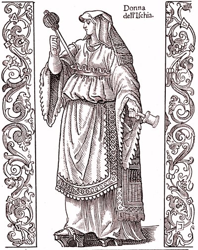 Un contadino di Ischia - Costume italiano nel XVII secolo da Cesare (after) Vecellio