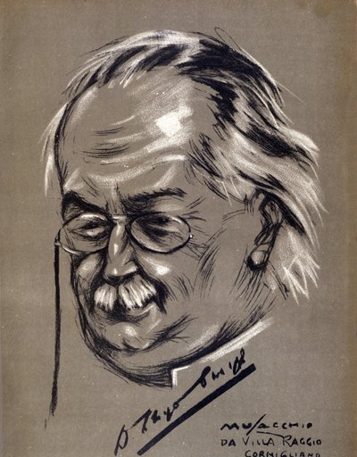 David Lloyd George (1863-1945), politico britannico. Caricatura di Cesare Musacchio (nato nel 1882) da Cesare Annibale Musacchio