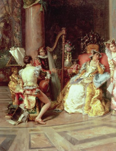 Galileo alla corte di Isabella (dettaglio) da Cesare Auguste Detti