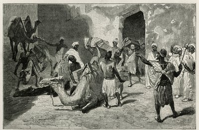 Il carico dei cammelli della carovana dell