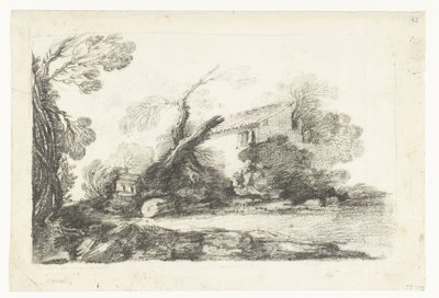 Paesaggio con casa contadina da Cesare Gennari