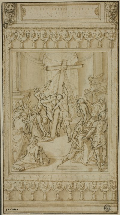 Santa Elena in Ginocchio davanti alla Vera Croce da Cesare Nebbia