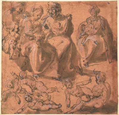 Studi di una Sacra Famiglia da Cesare Pollini