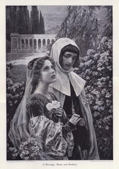 Dante e Beatrice da Cesare Saccaggi