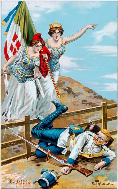 Prima guerra mondiale: manifesto che raffigura un