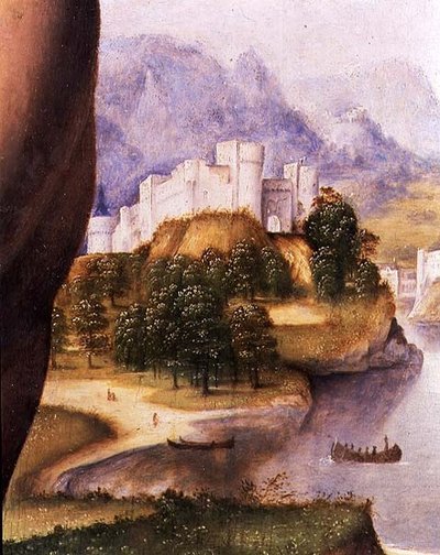 San Girolamo, dettaglio del paesaggio (dettaglio) da Cesare da Sesto