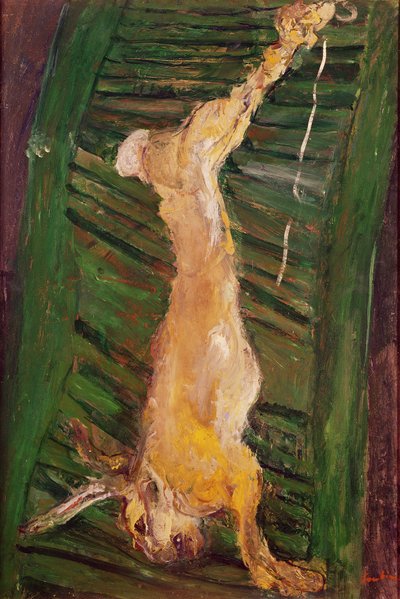 Lepre su una persiana verde, c.1924-25 da Chaim Soutine
