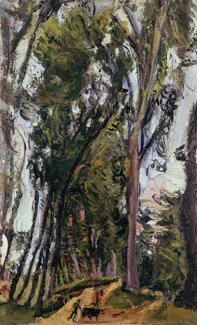 Paesaggio con contadino, di Chaim Soutine (1894-1943), Francia, XX secolo da Chaim Soutine
