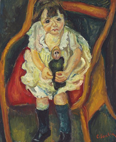 Bambina con una bambola; La Petite Fille à la Poupée, c.1925 da Chaim Soutine