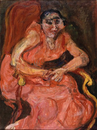 Donna in rosa, 1924 circa (olio su tela) da Chaim Soutine