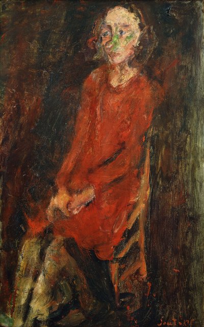 Giovane donna in rosso, 1928 da Chaim Soutine