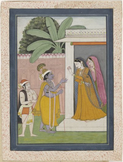 Radha non restituisce il flauto a Krishna da Chajju (attributed to)