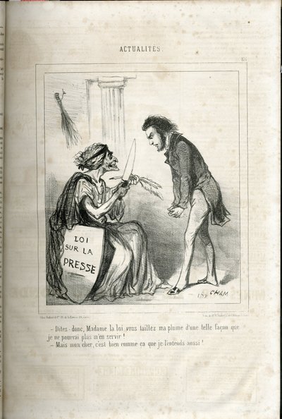 Illustrazione di Cham in Le Charivari da Amédée de Noé