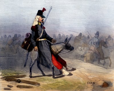 Questi arabi: è difficile che non vogliano lasciarci soli a casa - in "A la guerre comme à la guerre" di Cham, inizio XIX secolo da Amédée de Noé