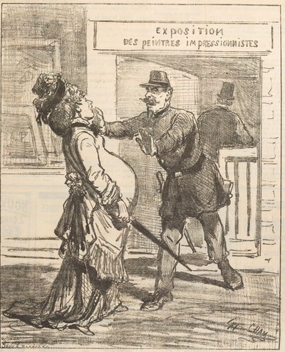 Madame, non è consigliabile entrare! Le Charivari, 16 aprile 1877 da Cham
