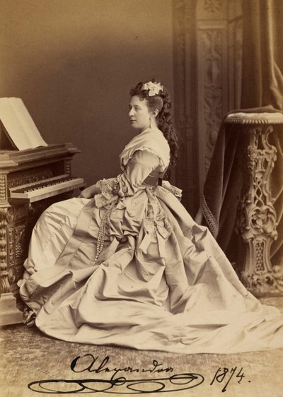 Ritratto della Granduchessa Alexandra Iosifovna di Sassonia-Altenburg (1830-1911) da Charles Bergamasco