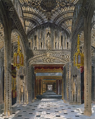 Serra, incisione di Richard Reeve, basata su un disegno di Charles Wild, da The History of the Royal Residences da Charles (after) Wild