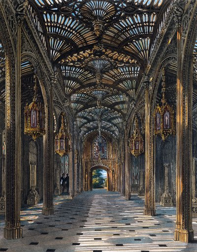 Conservatorio, incisione di Richard Reeve, basata su un disegno di Charles Wild, da The History of the Royal Residences da Charles (after) Wild