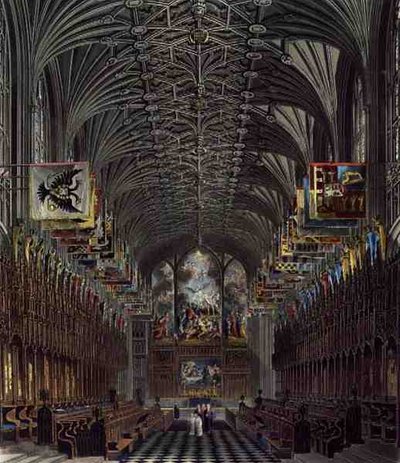 Il coro, Cappella di San Giorgio, Castello di Windsor, da 
