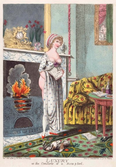 Comforts of a Rumford stove da Charles (after) Williams