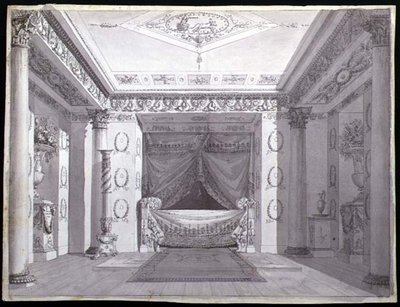 Design per una camera da letto imperiale, c.1810 da Charles (attr. to) Percier
