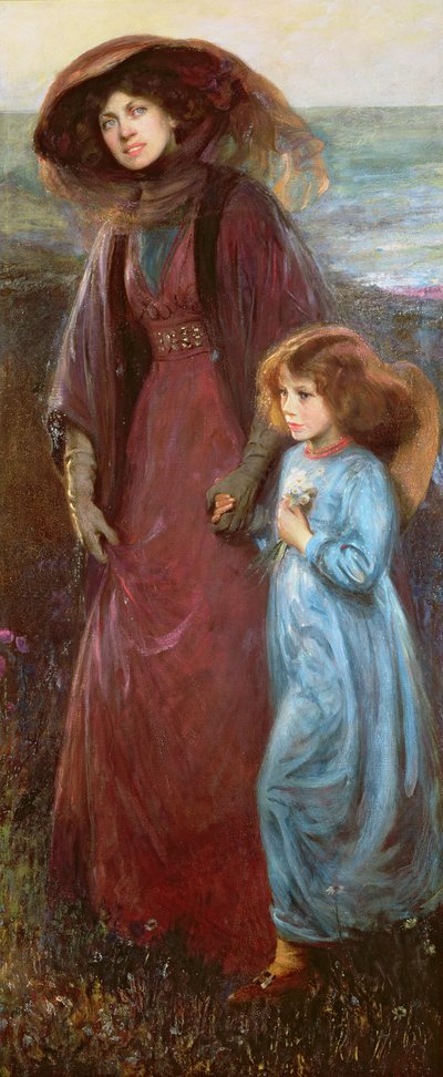 Ritratto di Mrs Muriel Waddington e figlia da Charles A. Buchel