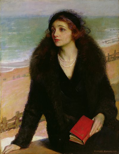 Ritratto di Ursula Bloom (1892-1984) sulla Promenade a Walton-on-the-Naze da Charles A. Buchel