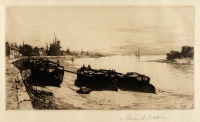Barche sul canale del Tamigi da Charles A. Platt