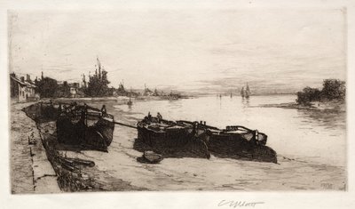 Barche di fango sul Tamigi, 1883 da Charles Adams Platt