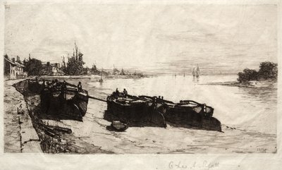 Barche di fango sul Tamigi, 1883 da Charles Adams Platt