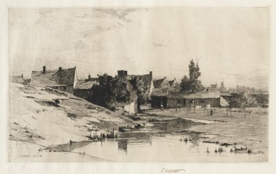 Vecchie case vicino a Bruges, 1884-1888 da Charles Adams Platt