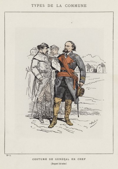 Costume da Generale in Capo, Bergeret stesso da Charles Albert d Arnoux Bertall