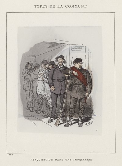 Perquisizione in una tipografia da Charles Albert d Arnoux Bertall