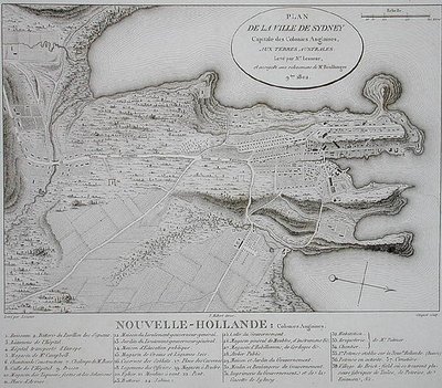Piano della città di Sydney da Charles Alexandre (after) Lesueur