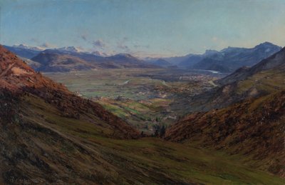 Grenoble vista dalla strada per Sappey 1912 da Charles Alexandre Bertier