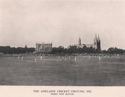 Il Campo da Cricket di Adelaide, Terzo Test Match tra Australia e Inghilterra, 1912 da Charles Alfred Petts