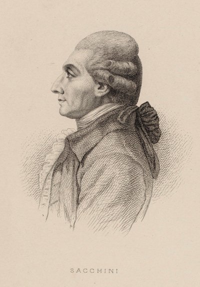 Ritratto del compositore Antonio Sacchini 1730-1786, 1870 da Charles Alphonse Deblois