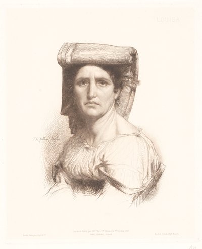 Ritratto di una donna italiana da Charles Alphonse Paul Bellay