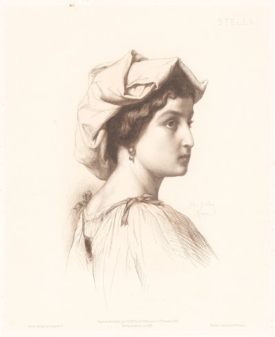 Ritratto di una donna italiana da Charles Alphonse Paul Bellay